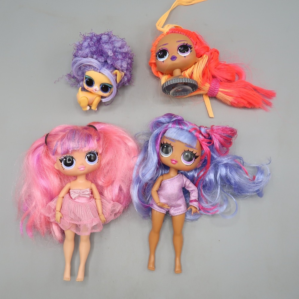 LOL Surprise Tweens Tween Doll Lot Swap Heads Pet Toy Lot Pink Purple‎ Hair